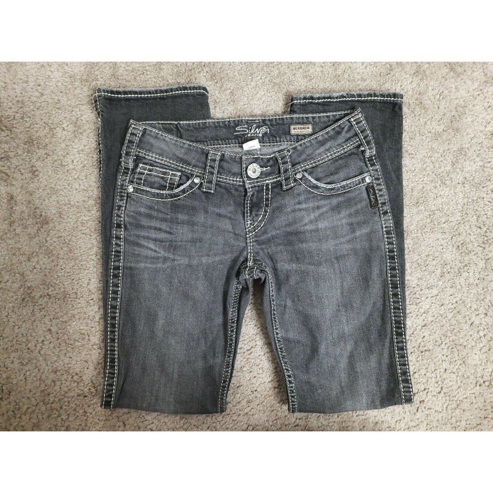 Silver Jeans Womens Mckenzie Slim Bootcut Gray 28